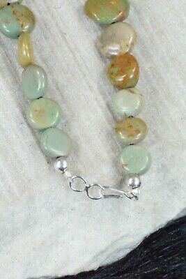 Turquoise, Coral & Sterling Silver Necklace - Navajo