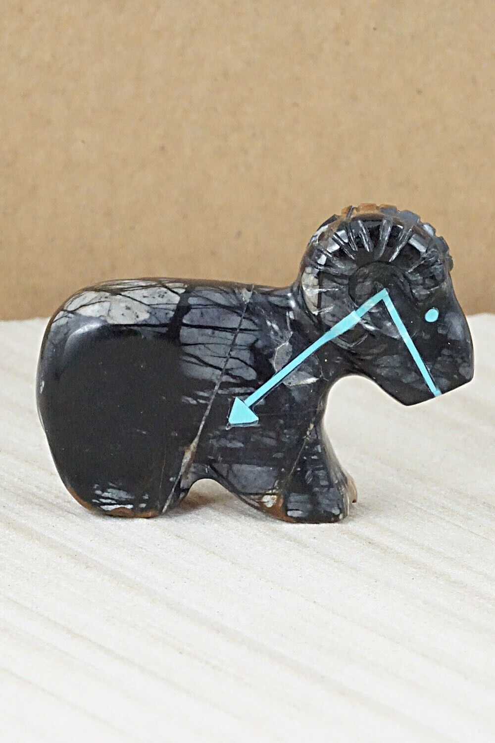 Ram Zuni Fetish Carving - Rodney Laiwakete