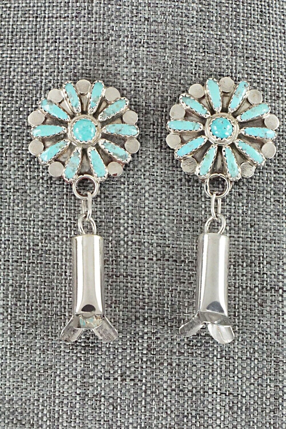 Turquoise & Sterling Silver Earrings - Lavell Byjoe