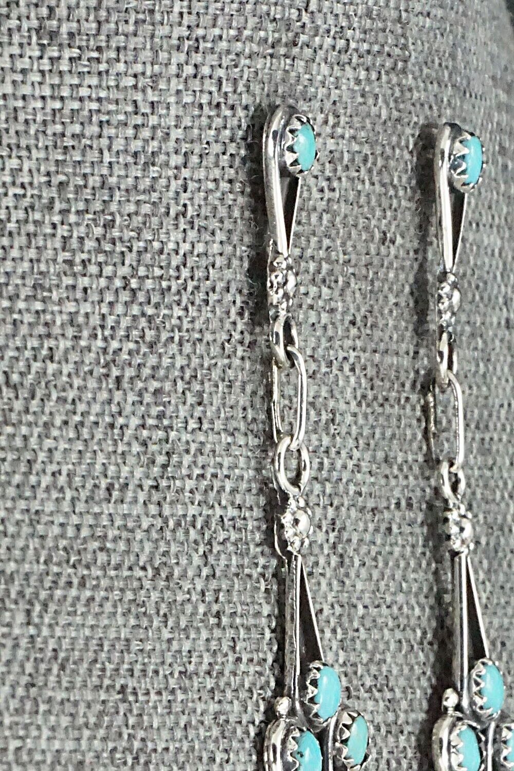 Turquoise & Sterling Silver Earrings - Vivianita Booqua