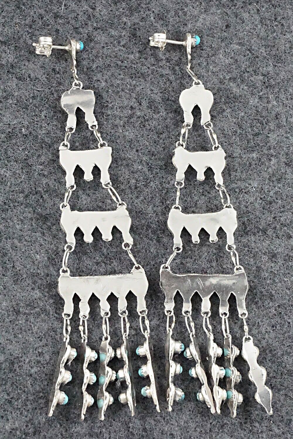 Turquoise & Sterling Silver Earrings - Waylon Johnson