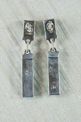 Zuni Turquoise and Sterling Silver Earrings - Fredrick & Denise Siutza - High Lonesome Trading