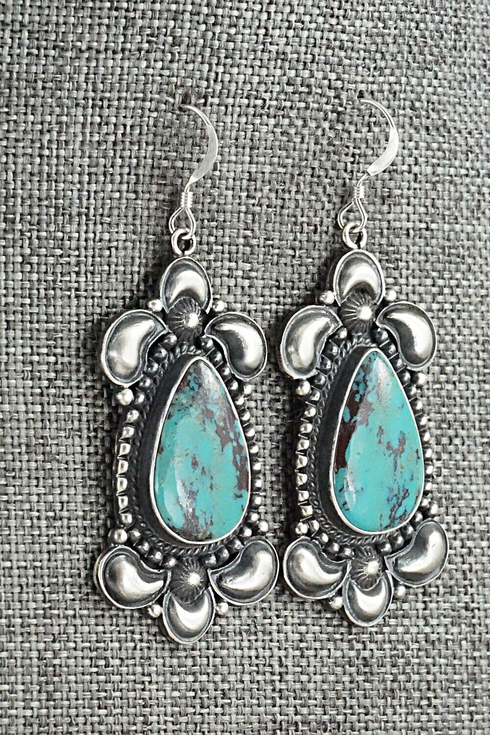 Turquoise & Sterling Silver Necklace and Earrings Set - Derrick Gordon