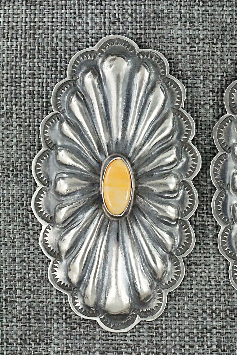 Spiny Oyster and Sterling Silver Earrings - Rita Lee