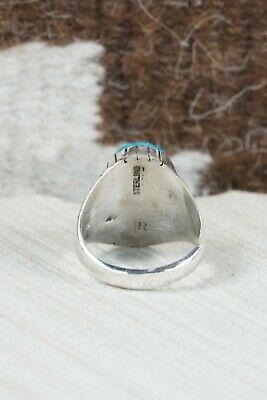 Navajo Turquoise and Sterling Silver Ring - Ray Jack - Size 10.75