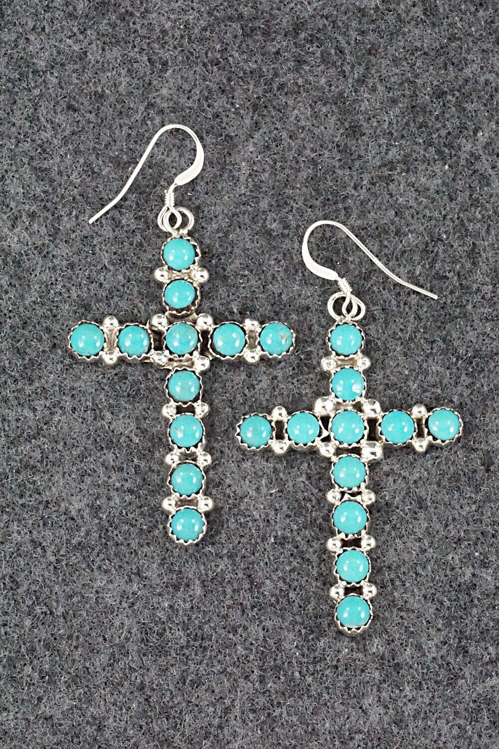 Turquoise and Sterling Silver Earrings - Roberta Begay