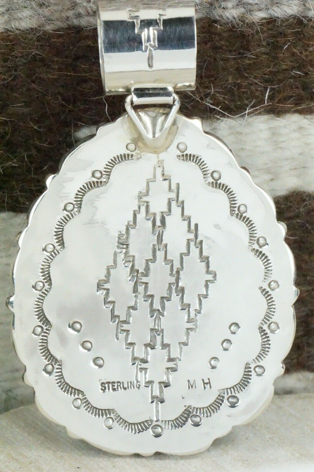 Turquoise and Sterling Silver Pendant - Marlene Haley