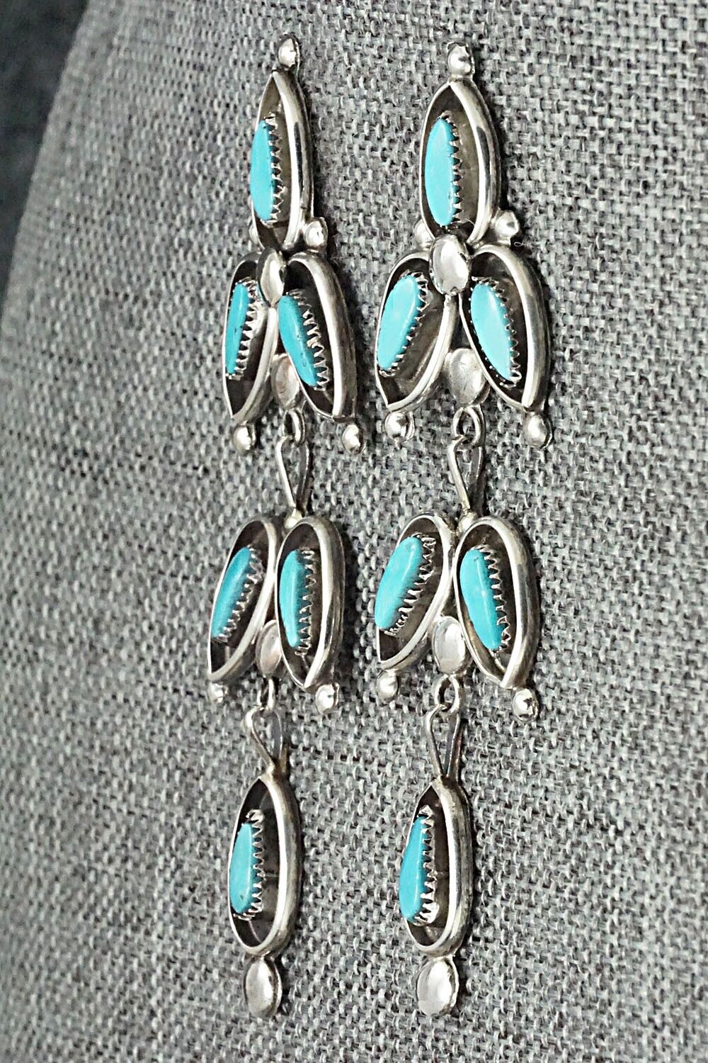 Turquoise & Sterling Silver Earrings - Viola Bobelu
