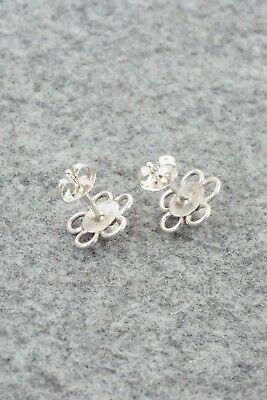 Coral and Sterling Silver Earrings - Carol Bowannie