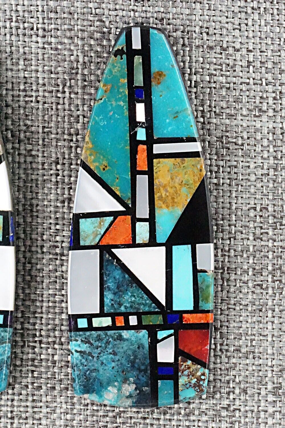 Multi Stone Inlay Earrings - Chris T. Nieto