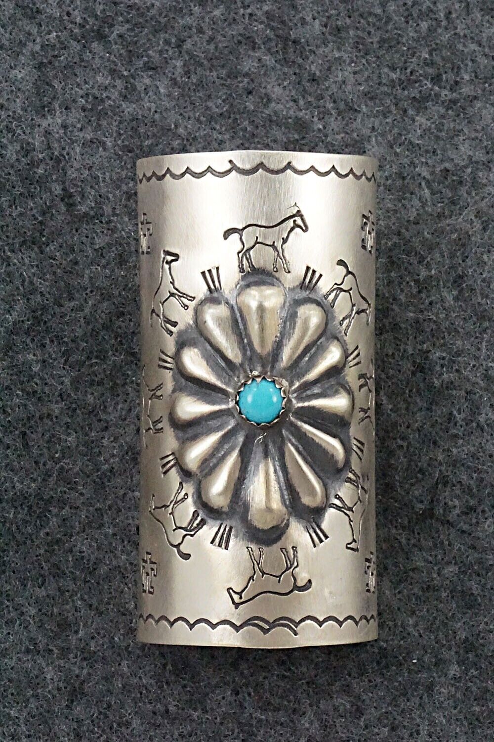 Turquoise & Sterling Silver Hair Pin - Arlene Soce