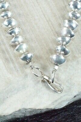 Turquoise, Sterling Silver Pendant & Navajo Pearl Necklace - Ernest Hawthorne