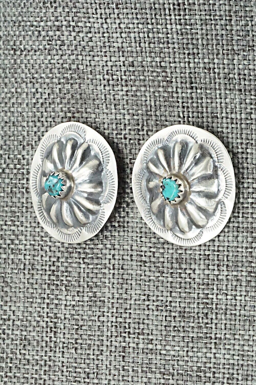 Turquoise & Sterling Silver Earrings - Joan Begay
