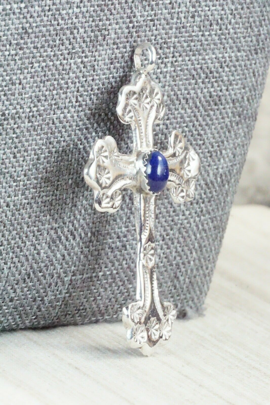 Lapis & Sterling Silver Pendant - Rochelle Bekis