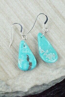 Turquoise & Sterling Silver Earrings - Navajo