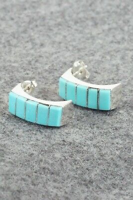 Turquoise & Sterling Silver Earrings - Lloyd Kanesta