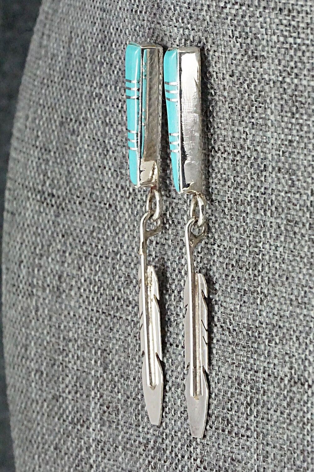 Turquoise & Sterling Silver Earrings - Terrance Panteah & Tammy Johnson
