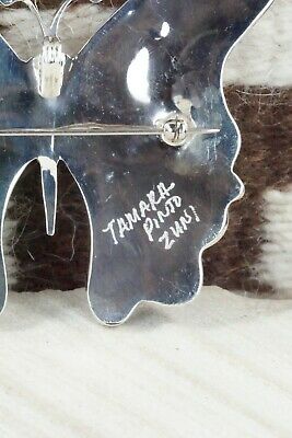 Multi Stone Inlay Butterfly & Sterling Silver Pendant - Tamara Pinto