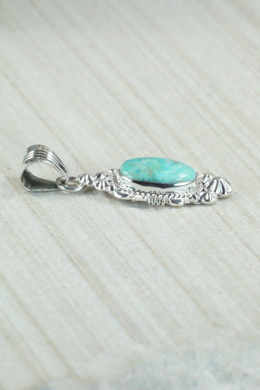 Turquoise & Sterling Silver Pendant - Samuel Yellowhair