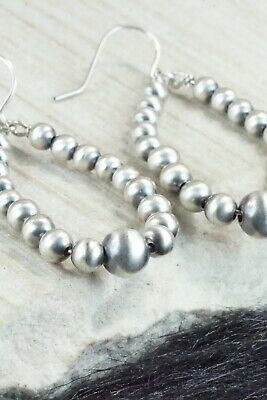 Sterling Silver Navajo Pearl Earrings - Jan Mariano