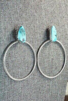 Turquoise & Sterling Silver Earrings - Annie Spencer - High Lonesome Trading