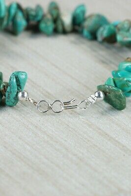 Navajo Turquoise & Sterling Silver Link Bracelet - Native American
