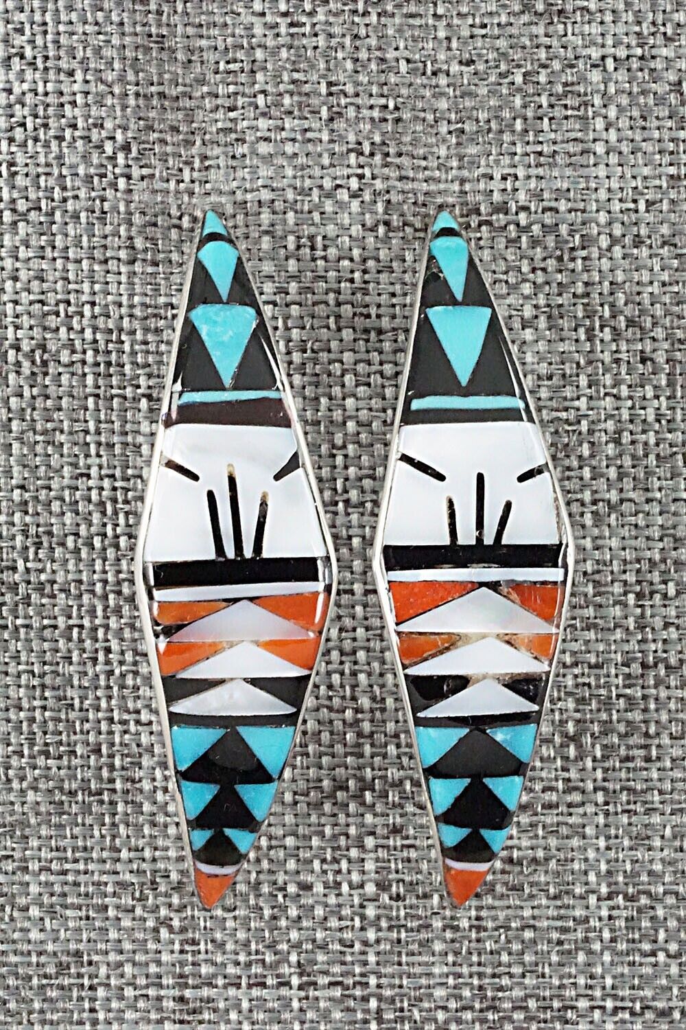 Multi Stone & Sterling Silver Earrings - Leif Esalio