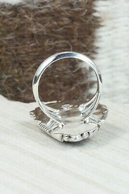 Spiny Oyster & Sterling Silver Ring - Daniel Benally - Size 8