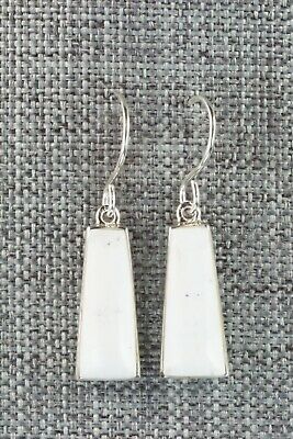 White Buffalo & Sterling Silver Earrings - Cathy Webster