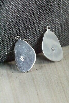 Turquoise & Sterling Silver Earrings - Lee Shorty