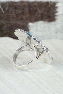 4 Stone Turquoise and Sterling Silver Ring - Harold Becenti - Size 7.5 - High Lonesome Trading