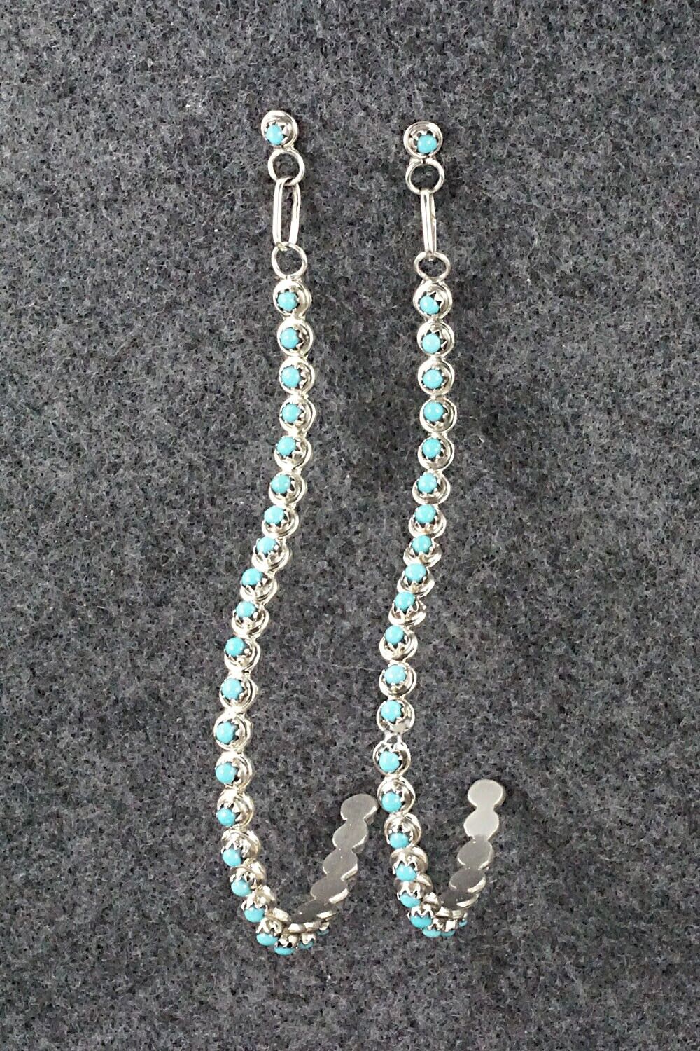 Turquoise & Sterling Silver Earrings - Henrietta Quetawki