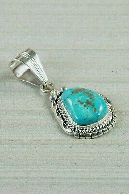 Navajo Turquoise and Sterling Silver Pendant - Samuel Yellowhair