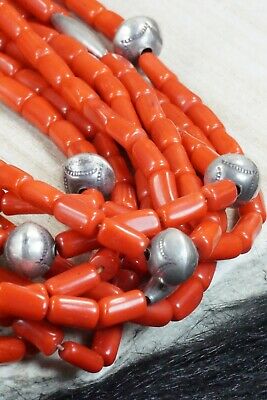 Coral & Sterling Silver Necklace - Isabelle John