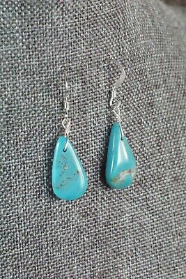 Navajo Turquoise and Sterling Silver Earrings - Native American