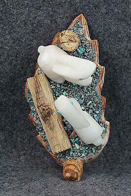 Rabbits Zuni Fetish Carving - Justin Natewa