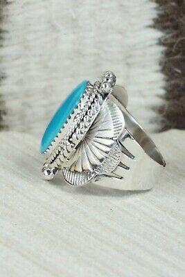 Turquoise & Sterling Silver Ring - Raymond Yazzie - Size 7.5 - High Lonesome Trading