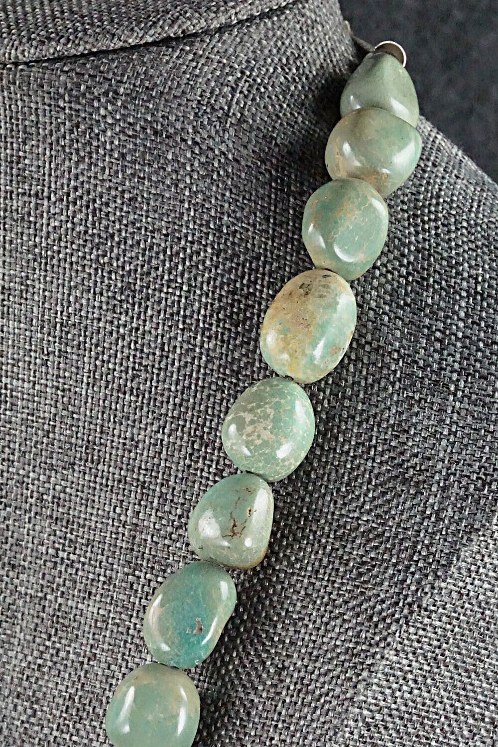 Turquoise and Sterling Silver Necklace - Louise Joe