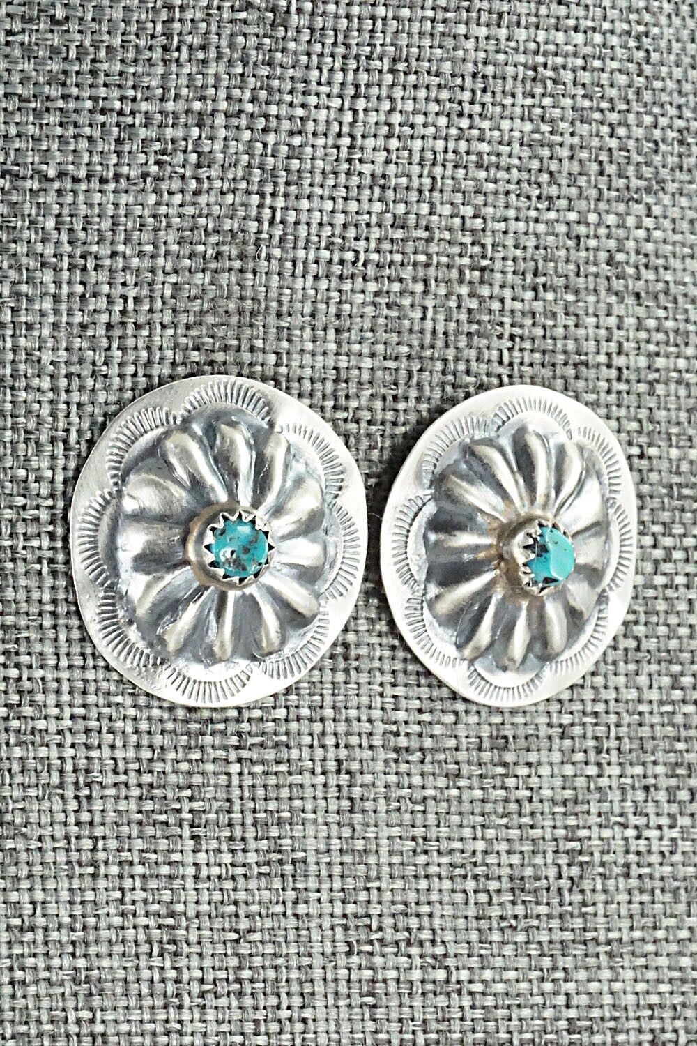 Turquoise & Sterling Silver Earrings - Joan Begay