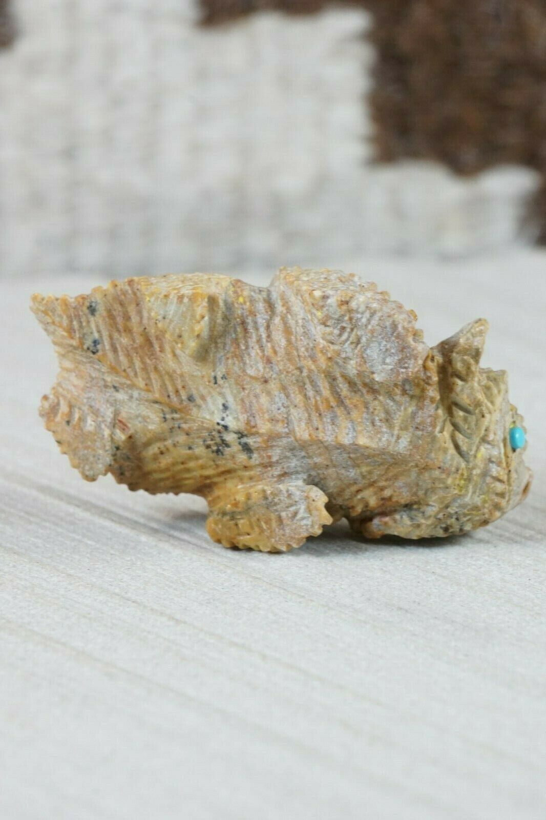 Horned Toad Zuni Fetish Carving - Alvin Haloo - High Lonesome Trading