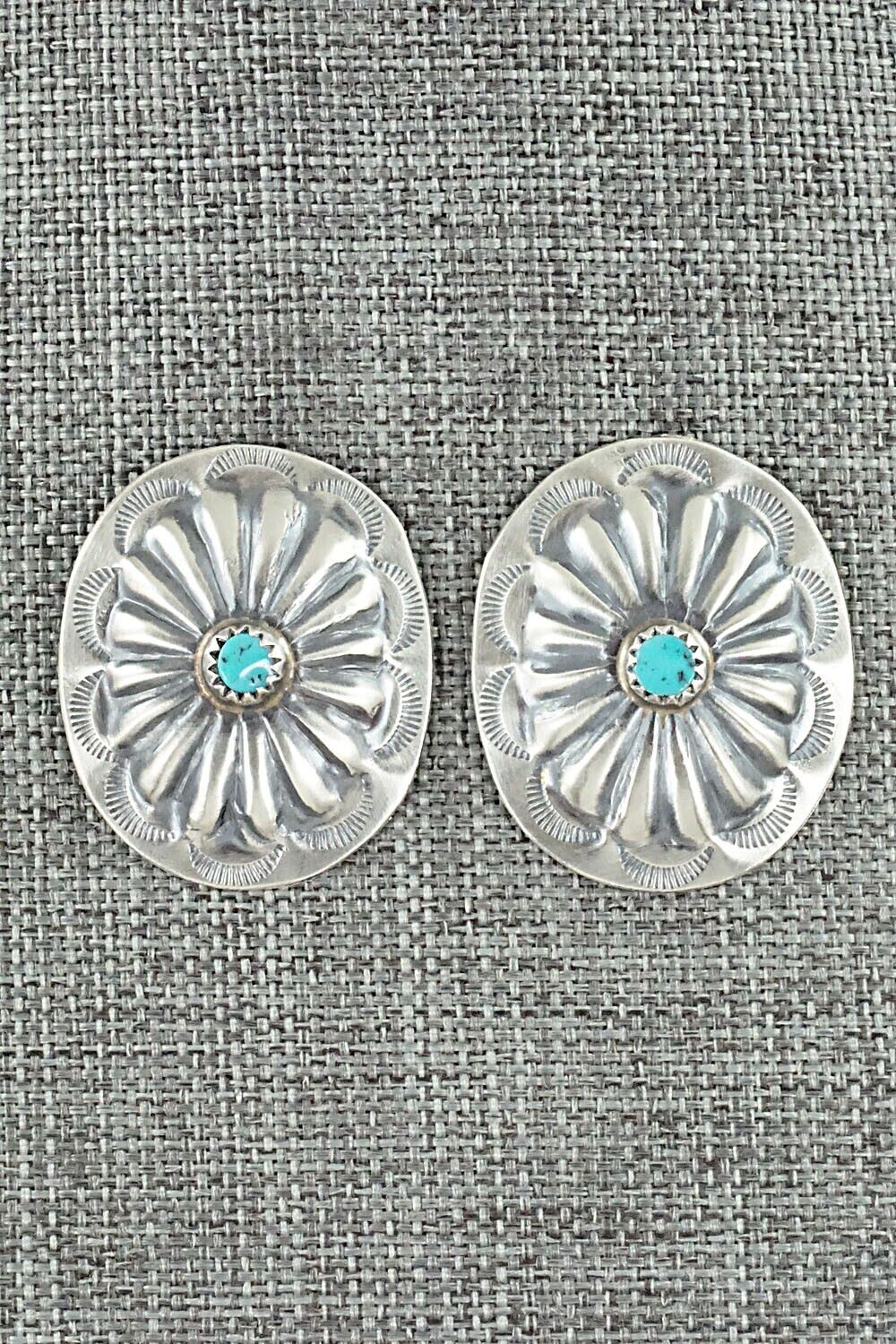 Turquoise & Sterling Silver Earrings - Joan Begay
