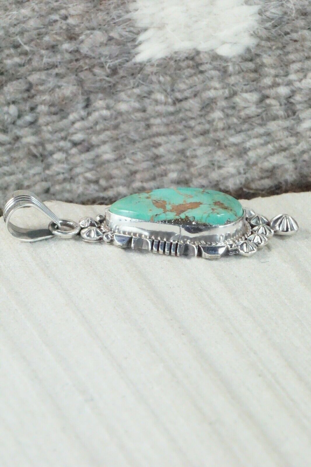 Turquoise & Sterling Silver Pendant - Daniel Benally