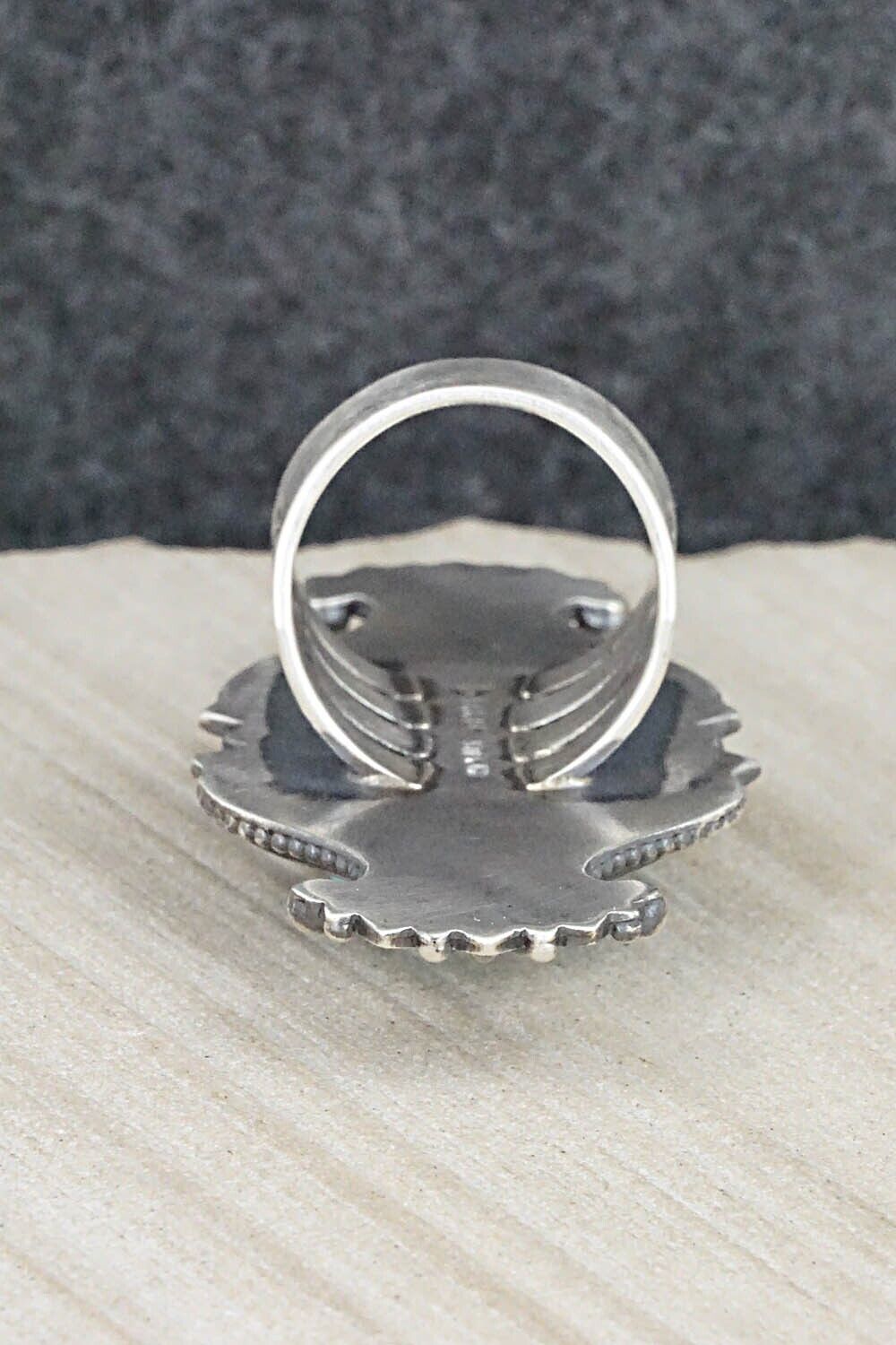 Turquoise & Sterling Silver Ring - Derrick Gordon - Size 9