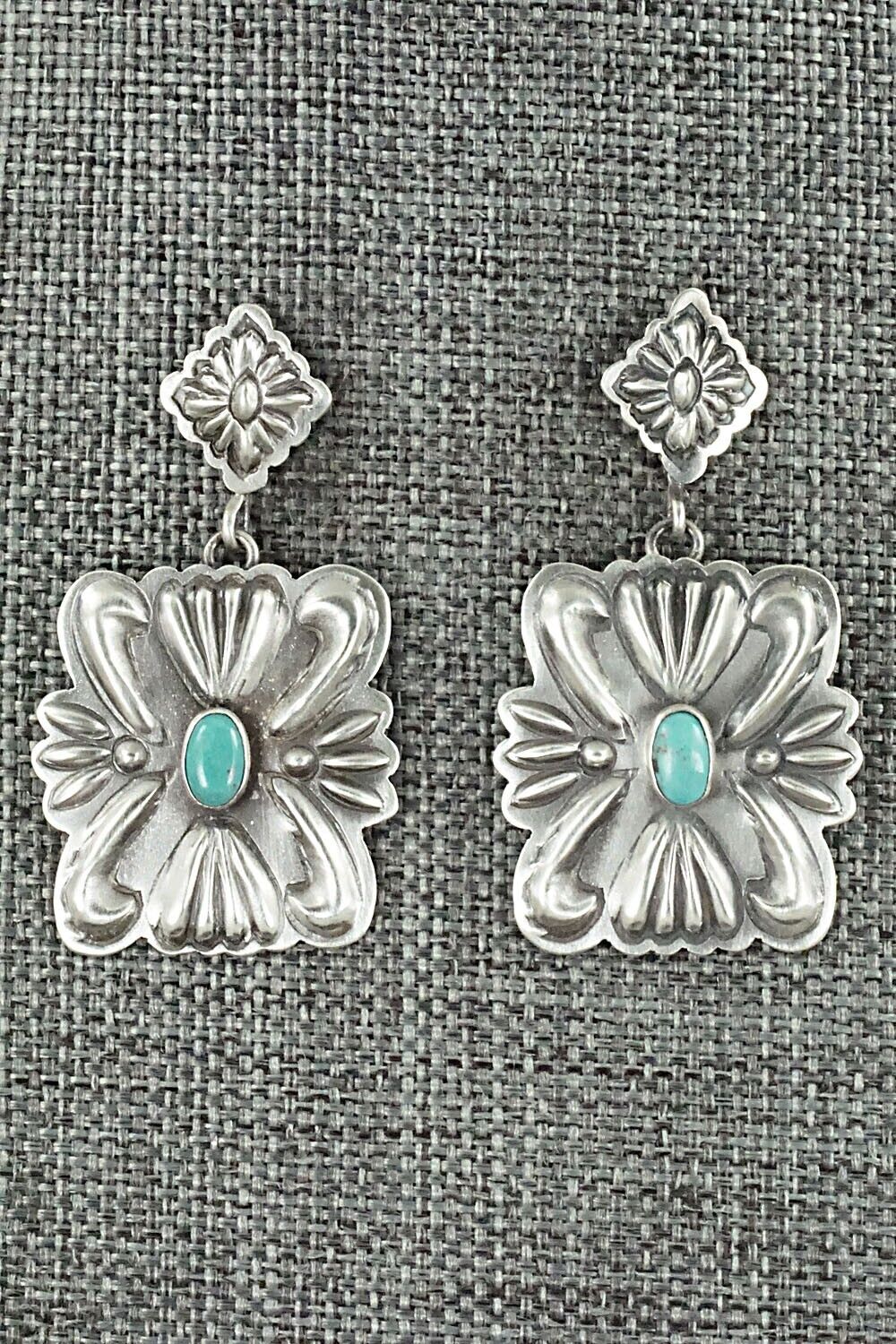 Turquoise & Sterling Silver Earrings - Terry Charlie