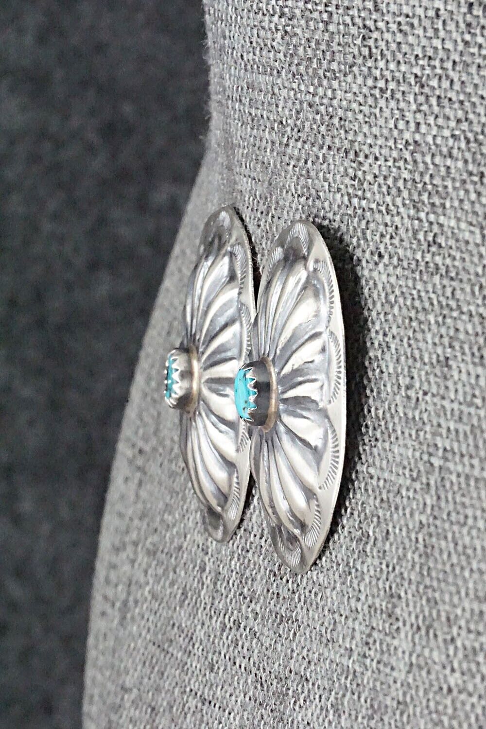 Turquoise & Sterling Silver Earrings - Joan Begay
