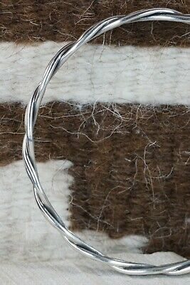 Navajo Sterling Silver Bangle Cuff - Elaine Tahe
