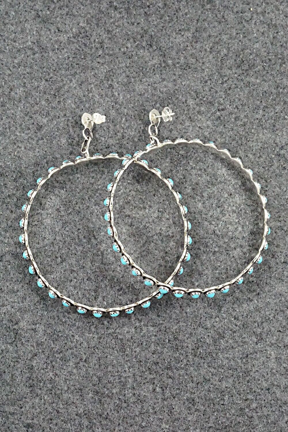 Turquoise & Sterling Silver Earrings - Florenda Lonasee