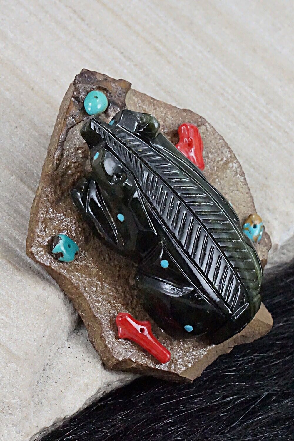 Badger Zuni Fetish Carving - Chris Nastacio