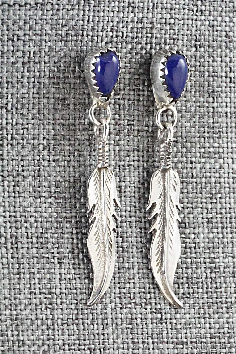 Lapis & Sterling Silver Earrings - Elaine Shirley