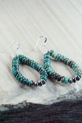 Turquoise & Sterling Silver Earrings - Native American
